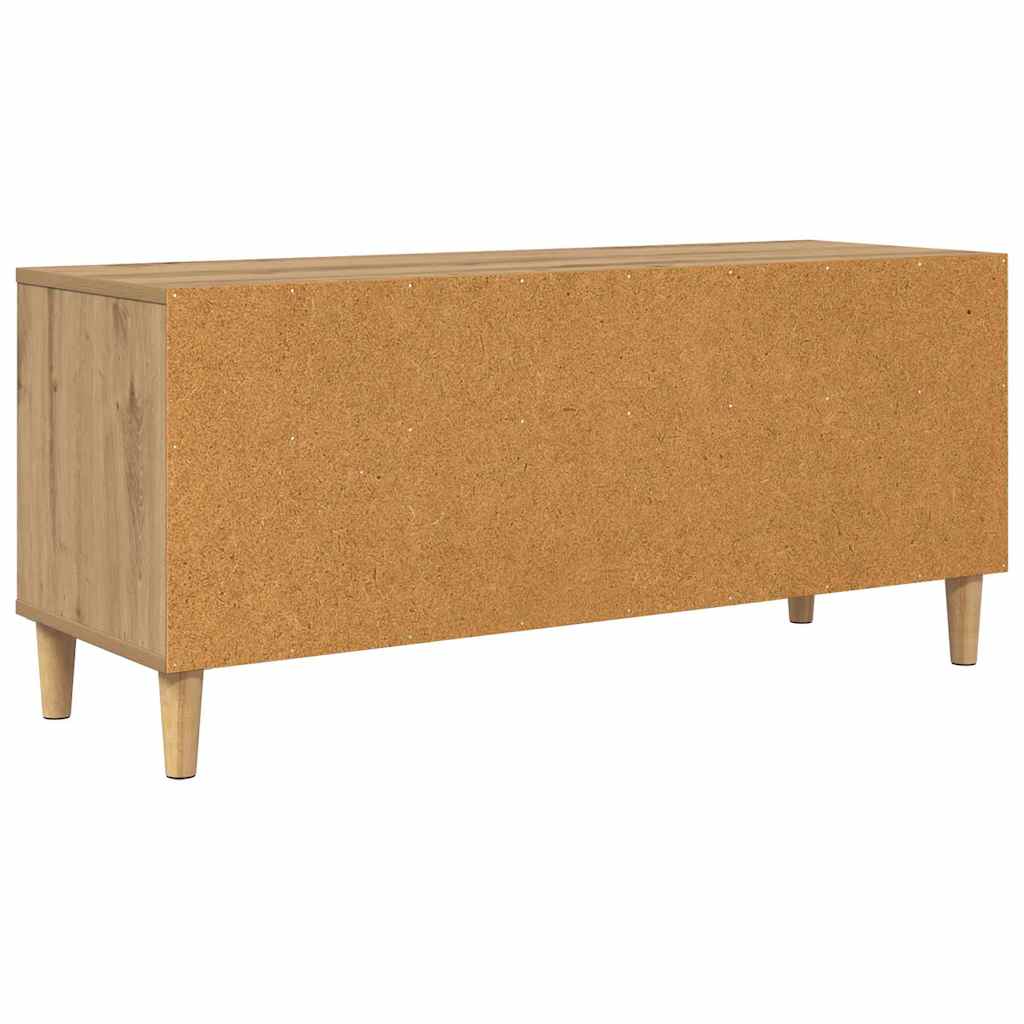 TV szekrény 100 x 34,5 x 44,5 cm Artisan tölgy Szerelt Fa