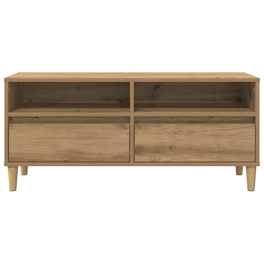 TV szekrény 100 x 34,5 x 44,5 cm Artisan tölgy Szerelt Fa