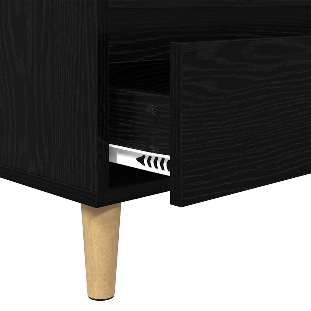 TV szekrény 100 x 34,5 x 44,5 cm Fekete tölgy Szerelt Fa