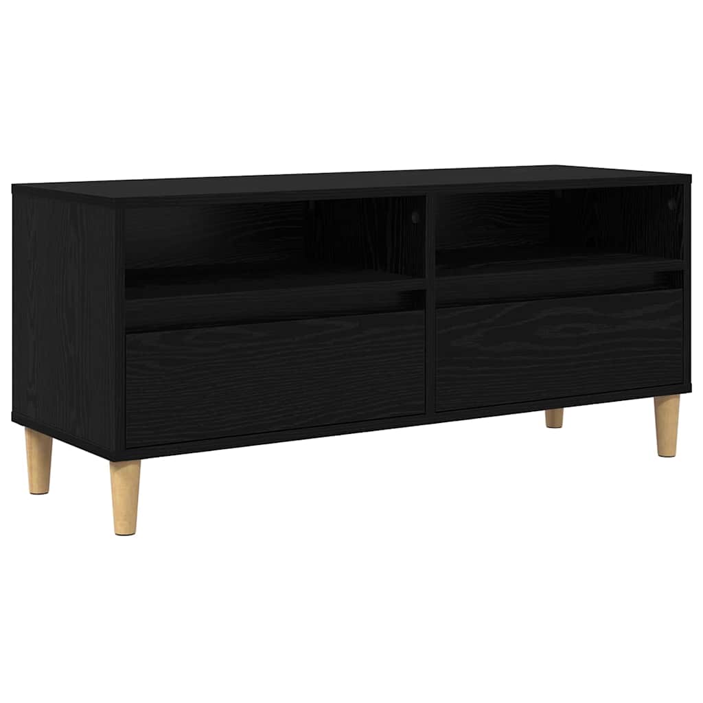 TV szekrény 100 x 34,5 x 44,5 cm Fekete tölgy Szerelt Fa
