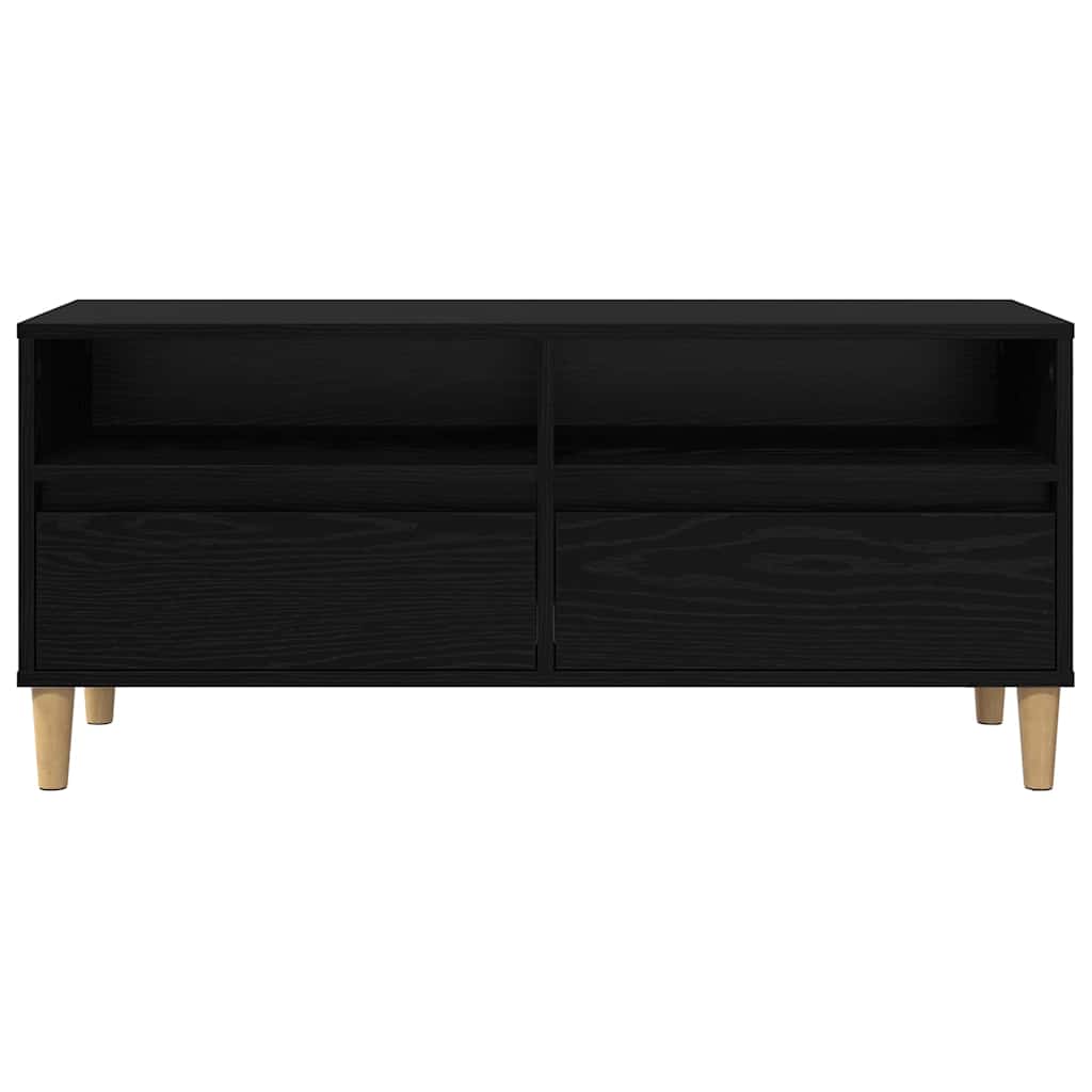 TV szekrény 100 x 34,5 x 44,5 cm Fekete tölgy Szerelt Fa