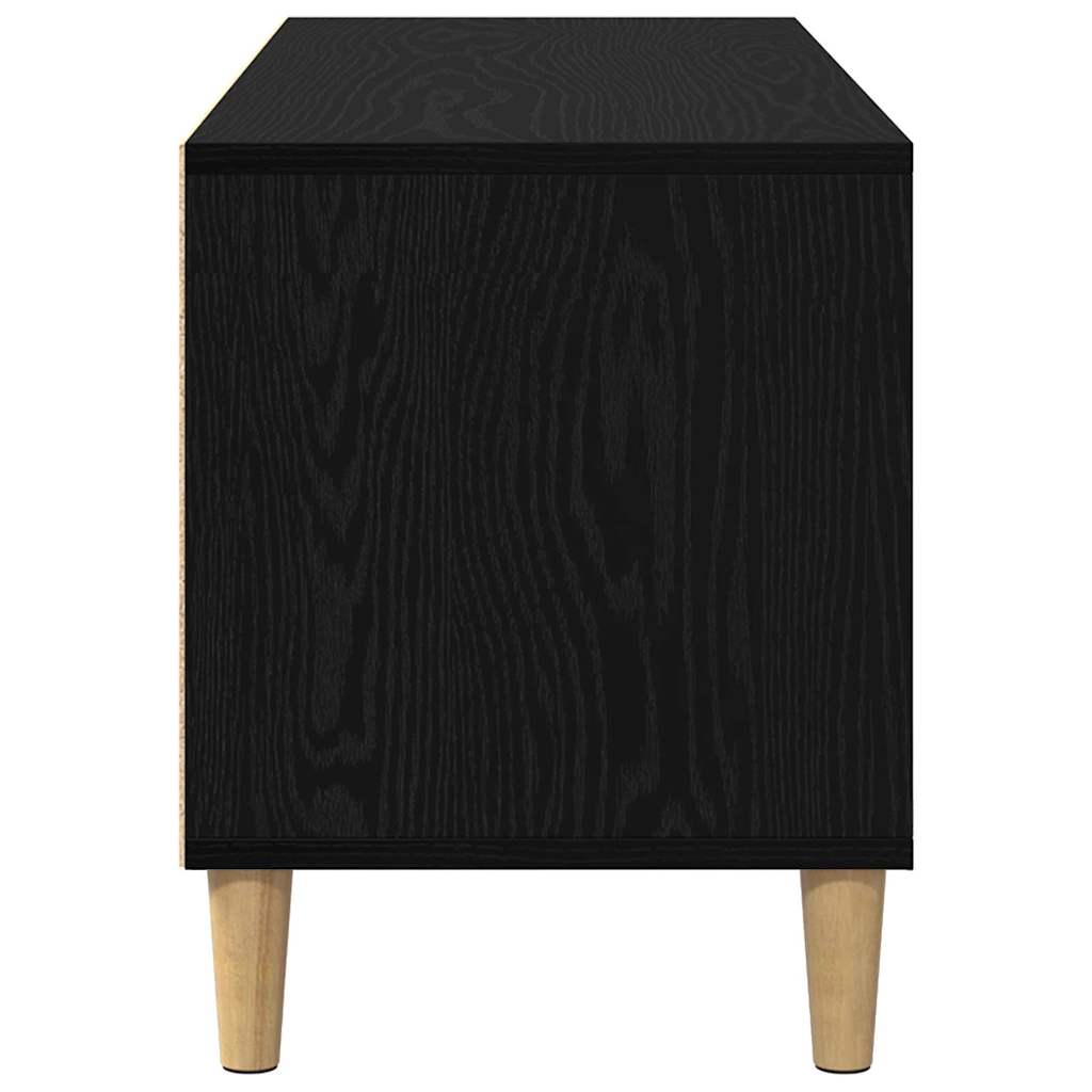 TV szekrény 100 x 34,5 x 44,5 cm Fekete tölgy Szerelt Fa