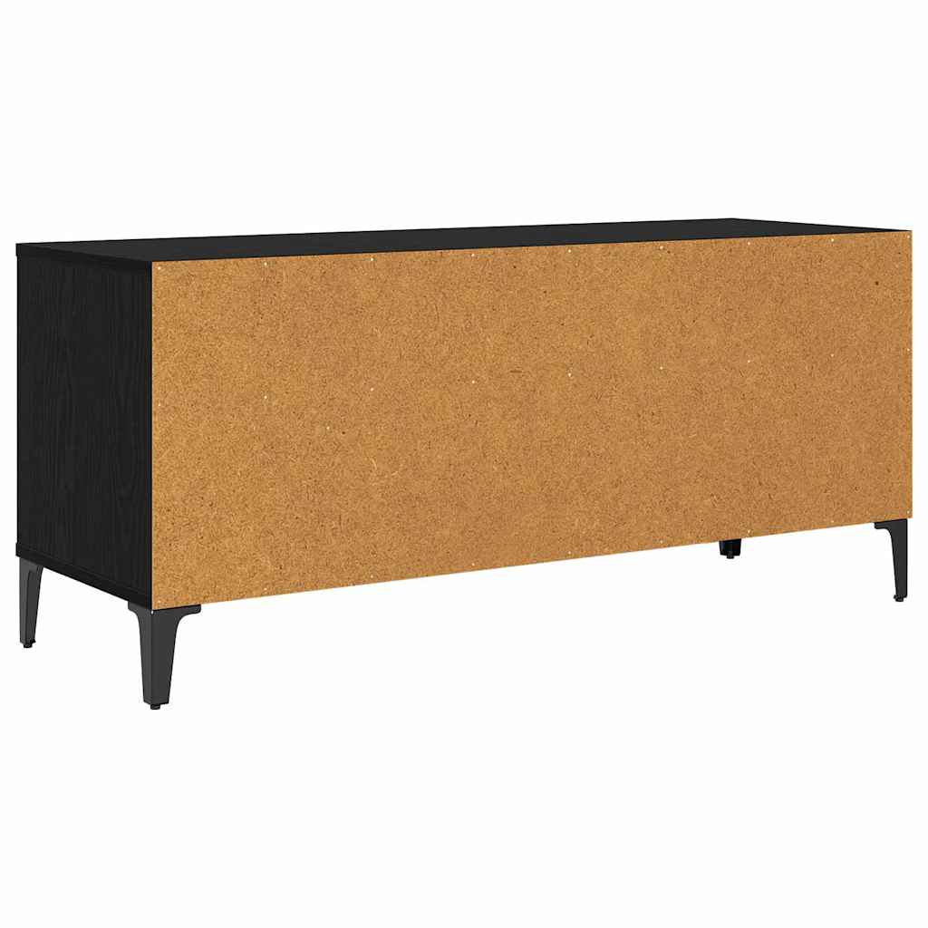 TV szekrény Fekete tölgy 100 x 34,5 x 44,5 cm Műszaki fa és vas
