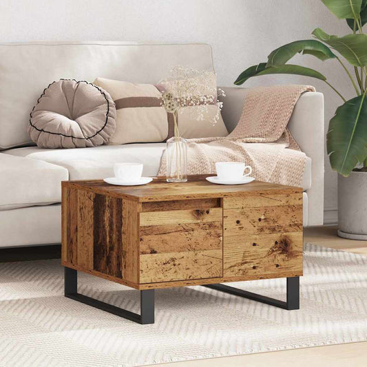 Dohányzóasztal fiókkal Öreg fa 55 x 55 x 36,5 cm Faanyag