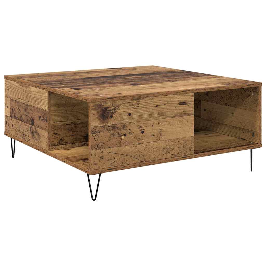 Dohányzóasztal Öreg fa 80 x 80 x 36,5 cm Faanyag