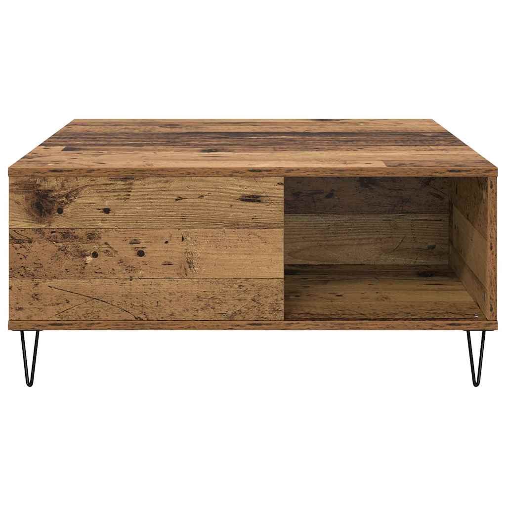 Dohányzóasztal Öreg fa 80 x 80 x 36,5 cm Szerelt Fa