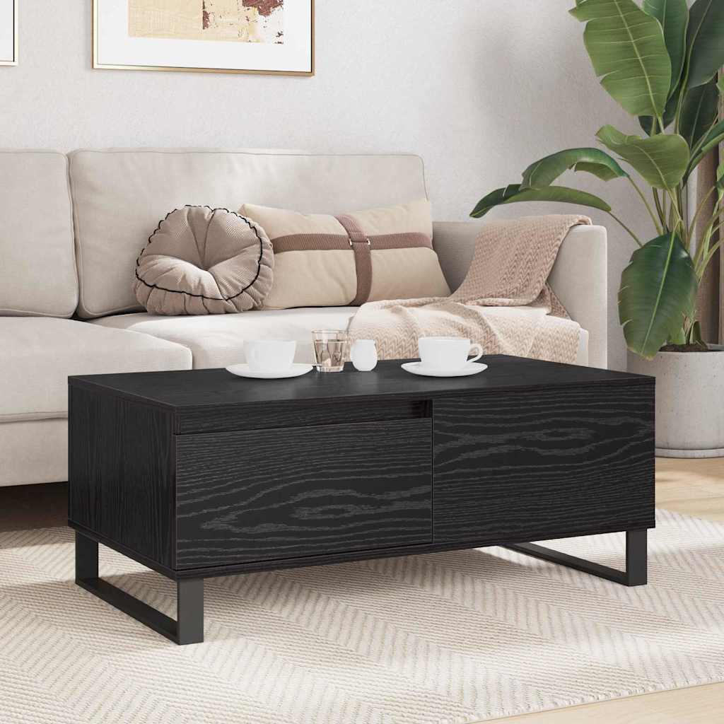 Dohányzóasztal Fekete tölgy 90 x 50 x 36,5 cm Szerelt Fa