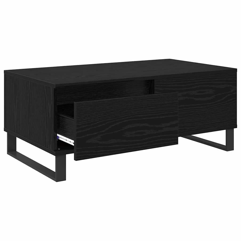 Dohányzóasztal Fekete tölgy 90 x 50 x 36,5 cm Szerelt Fa