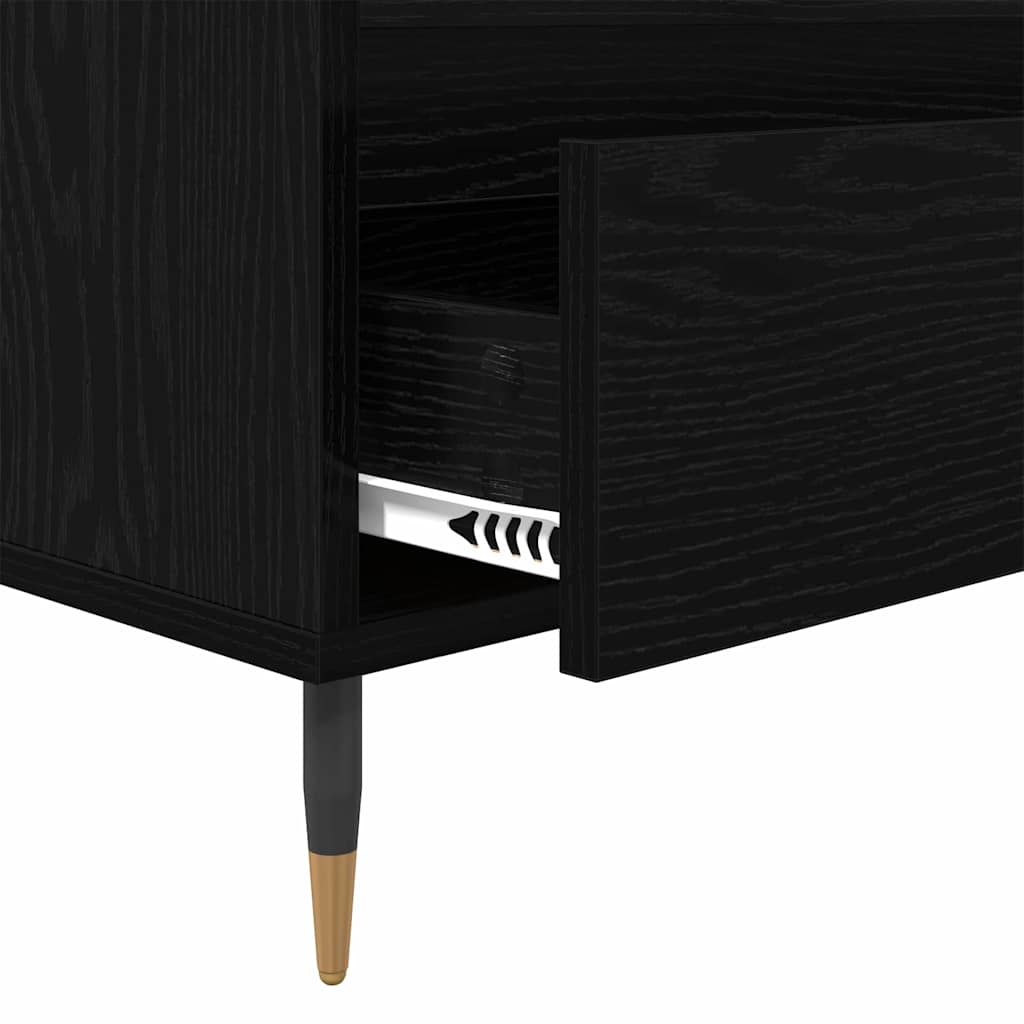 TV szekrény Fekete tölgy 100 x 34,5 x 44,5 cm Műszaki fa és vas