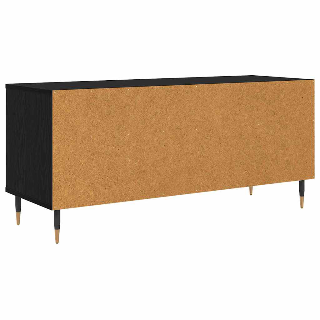 TV szekrény Fekete tölgy 100 x 34,5 x 44,5 cm Műszaki fa és vas