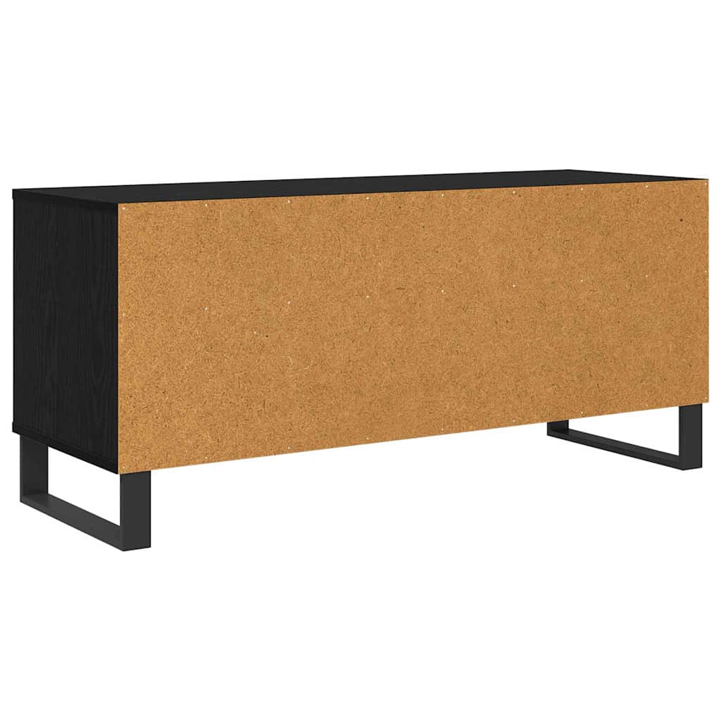 TV szekrény Fekete tölgy 100 x 34,5 x 44,5 cm Műszaki fa és vas