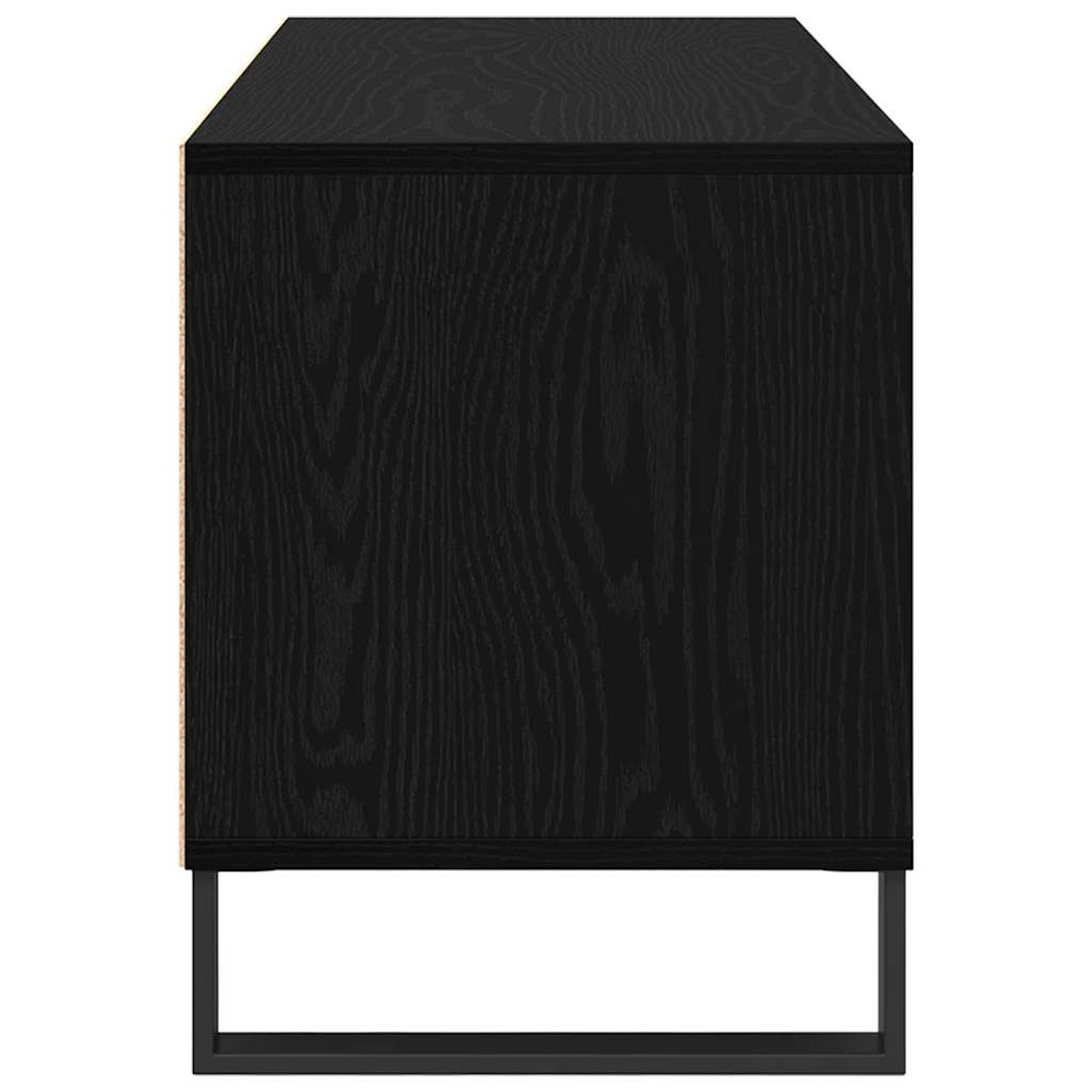 TV szekrény Fekete tölgy 100 x 34,5 x 44,5 cm Műszaki fa és vas
