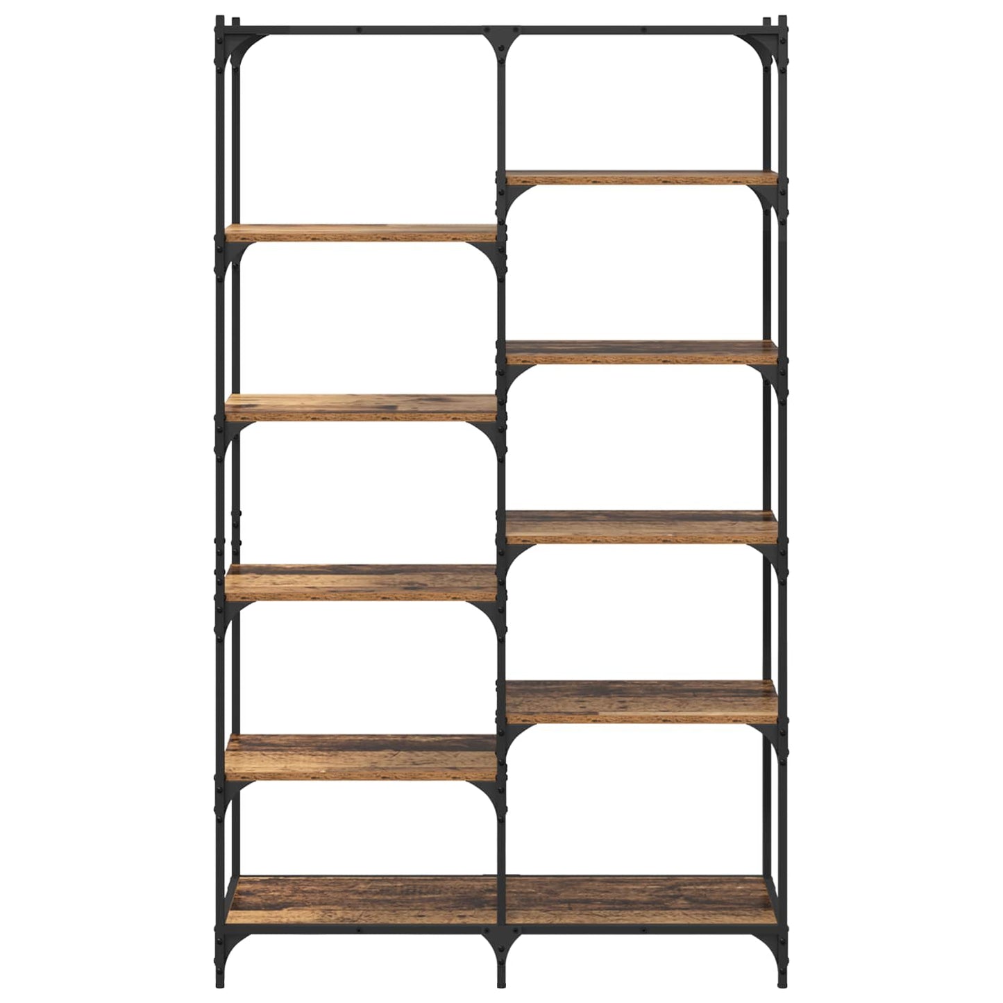 Könyvespolc 9 szintes 100 x 32 x 170 cm Szerelt Fa Régi fa