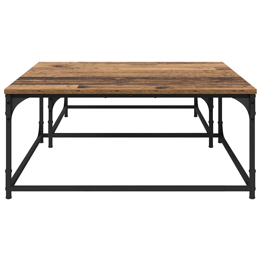 Dohányzóasztal 2 pcs Öreg fa 80 x 80 x 35 cm Szerelt Fa