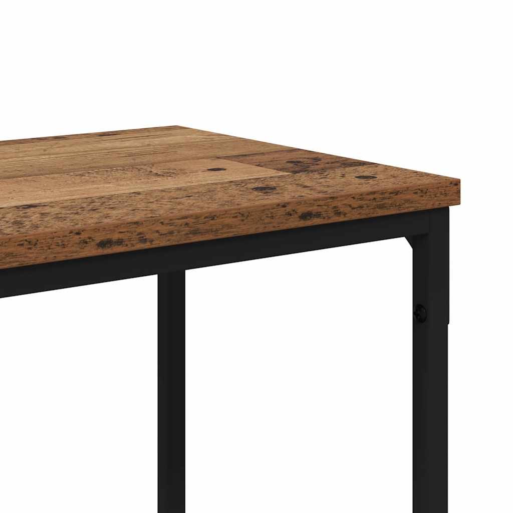 Konzolasztal polcokkal Öreg fa 180 x 30 x 75 cm Faanyag