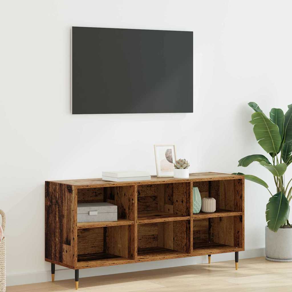 TV szekrény 103,5 x 30 x 50 cm Öreg fa Szerelt Fa