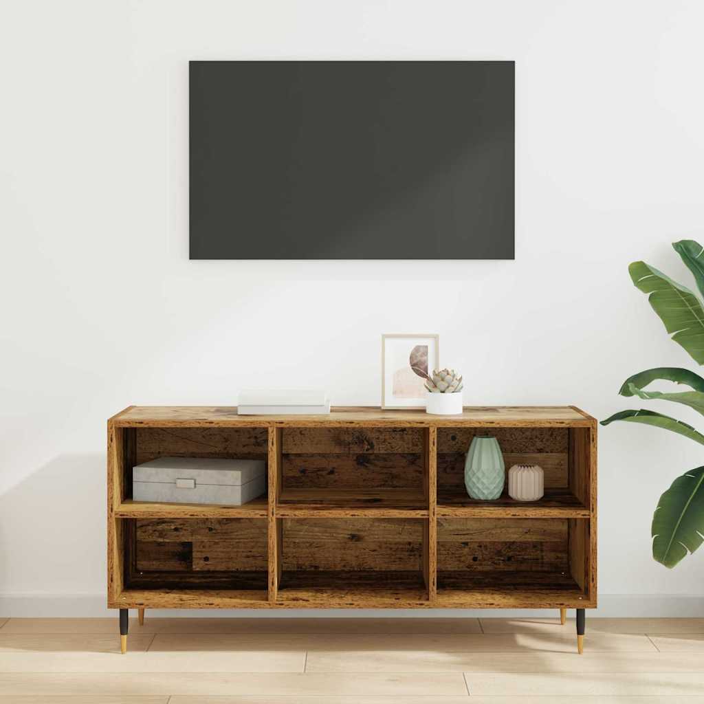 TV szekrény 103,5 x 30 x 50 cm Öreg fa Szerelt Fa