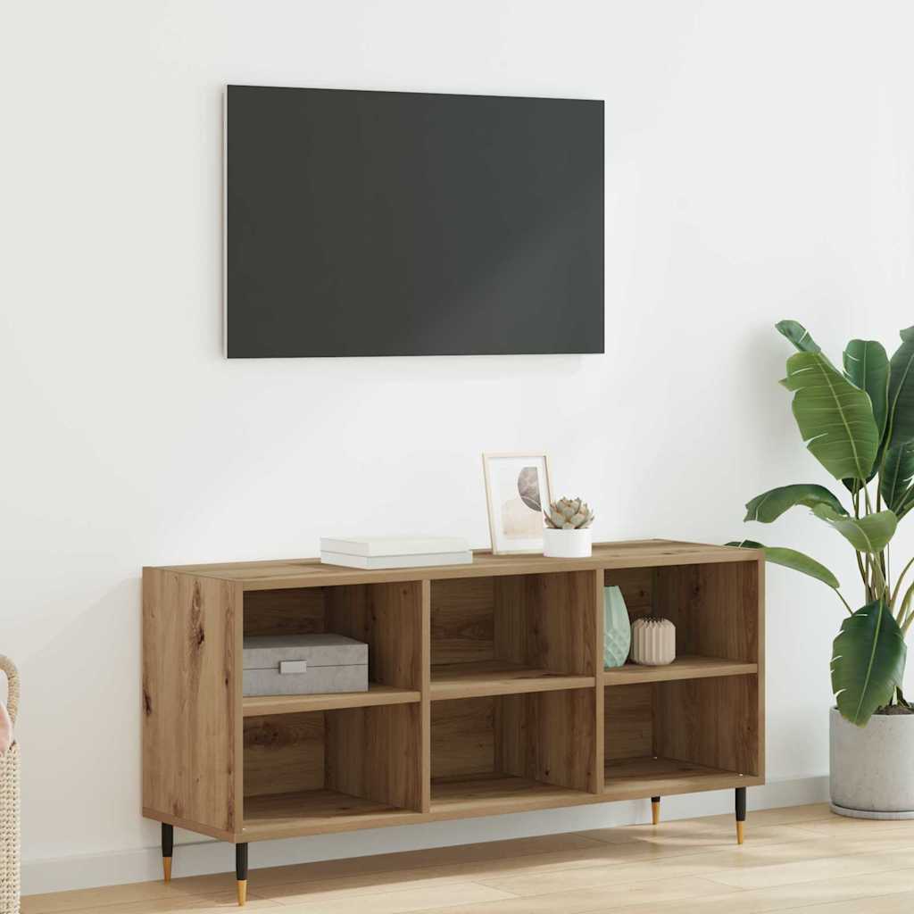 TV szekrény 103,5 x 30 x 50 cm Artisan tölgy Szerelt Fa