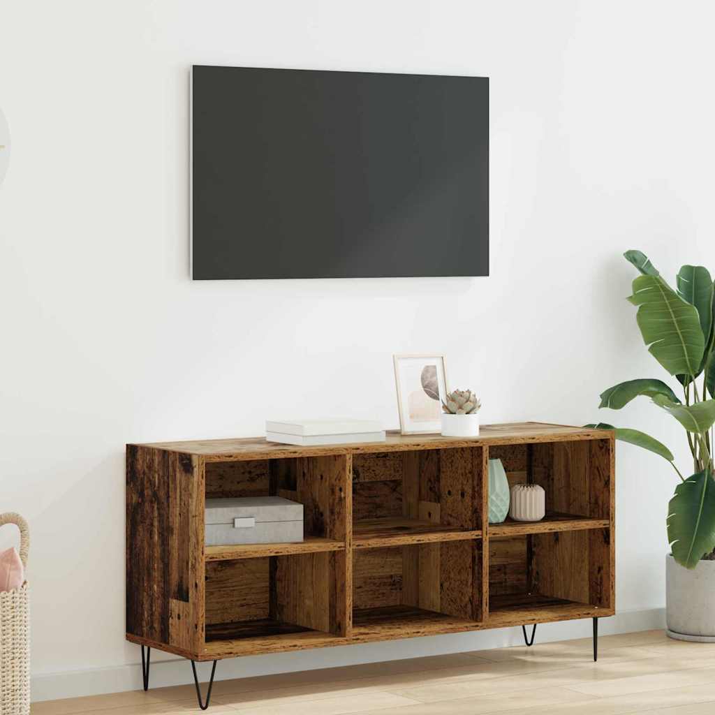 TV szekrény 103,5 x 30 x 50 cm Öreg fa Szerelt Fa