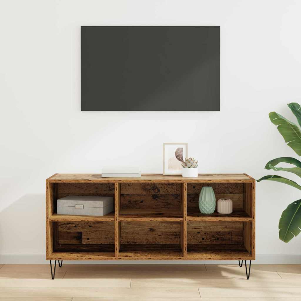 TV szekrény 103,5 x 30 x 50 cm Öreg fa Szerelt Fa