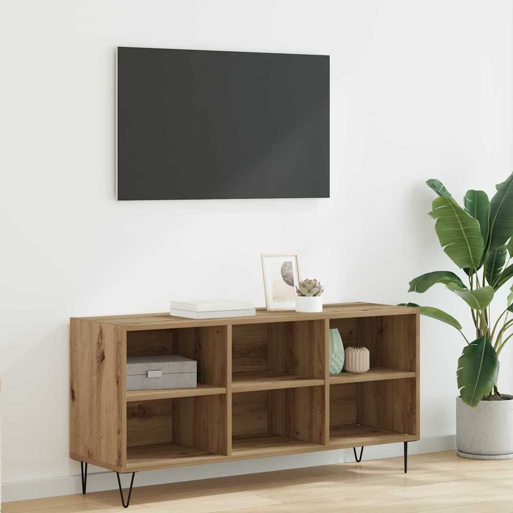 TV szekrény 103,5 x 30 x 50 cm Artisan tölgy Szerelt Fa