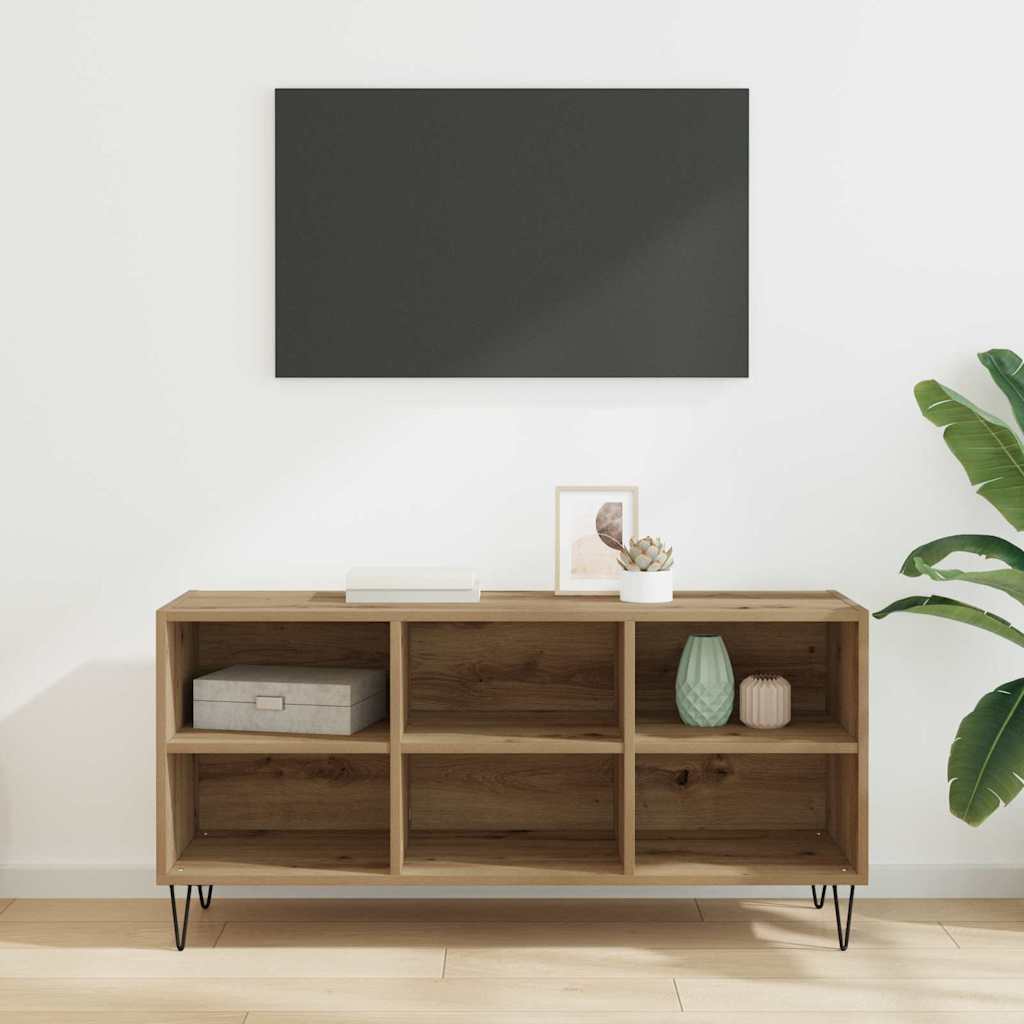 TV szekrény 103,5 x 30 x 50 cm Artisan tölgy Szerelt Fa
