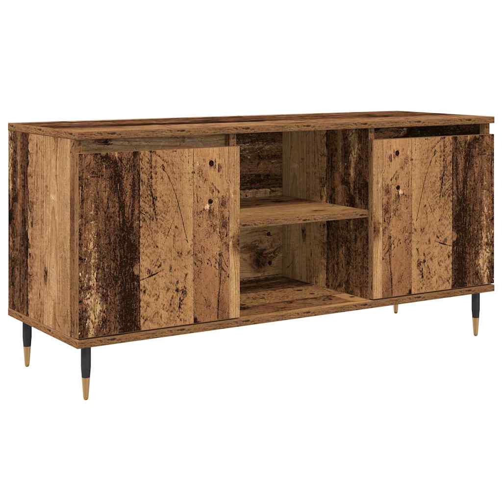 TV szekrény 104 x 35 x 50 cm Öreg fa Szerelt Fa