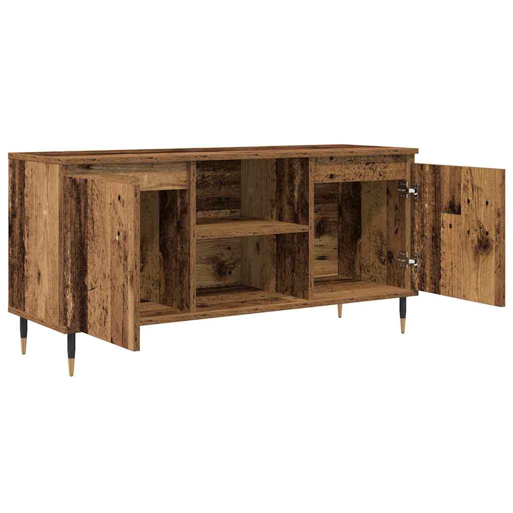 TV szekrény 104 x 35 x 50 cm Öreg fa Szerelt Fa
