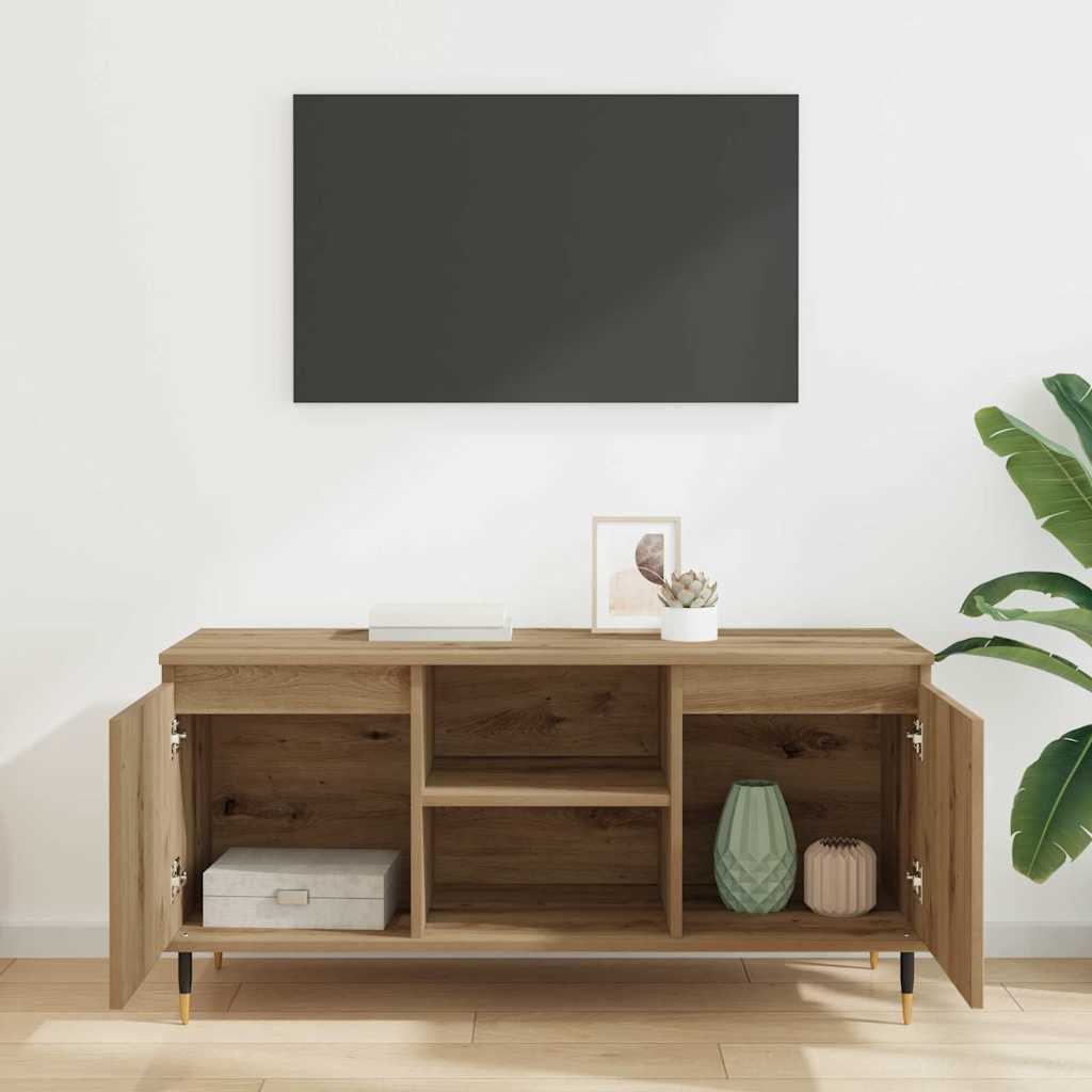 TV szekrény 104 x 35 x 50 cm Artisan tölgy Szerelt Fa