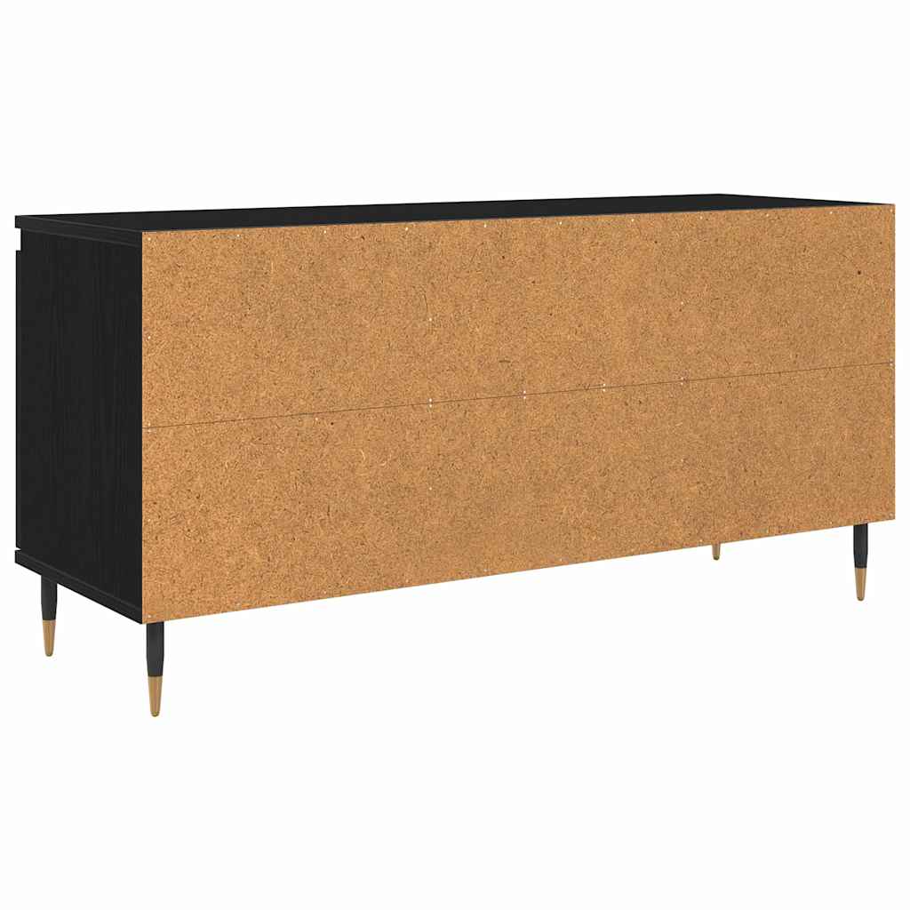 TV szekrény 104 x 35 x 50 cm Fekete tölgy Szerelt Fa