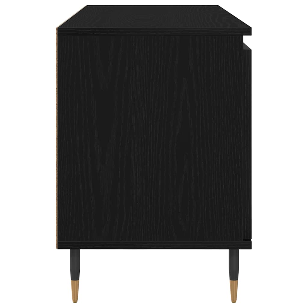 TV szekrény 104 x 35 x 50 cm Fekete tölgy Szerelt Fa