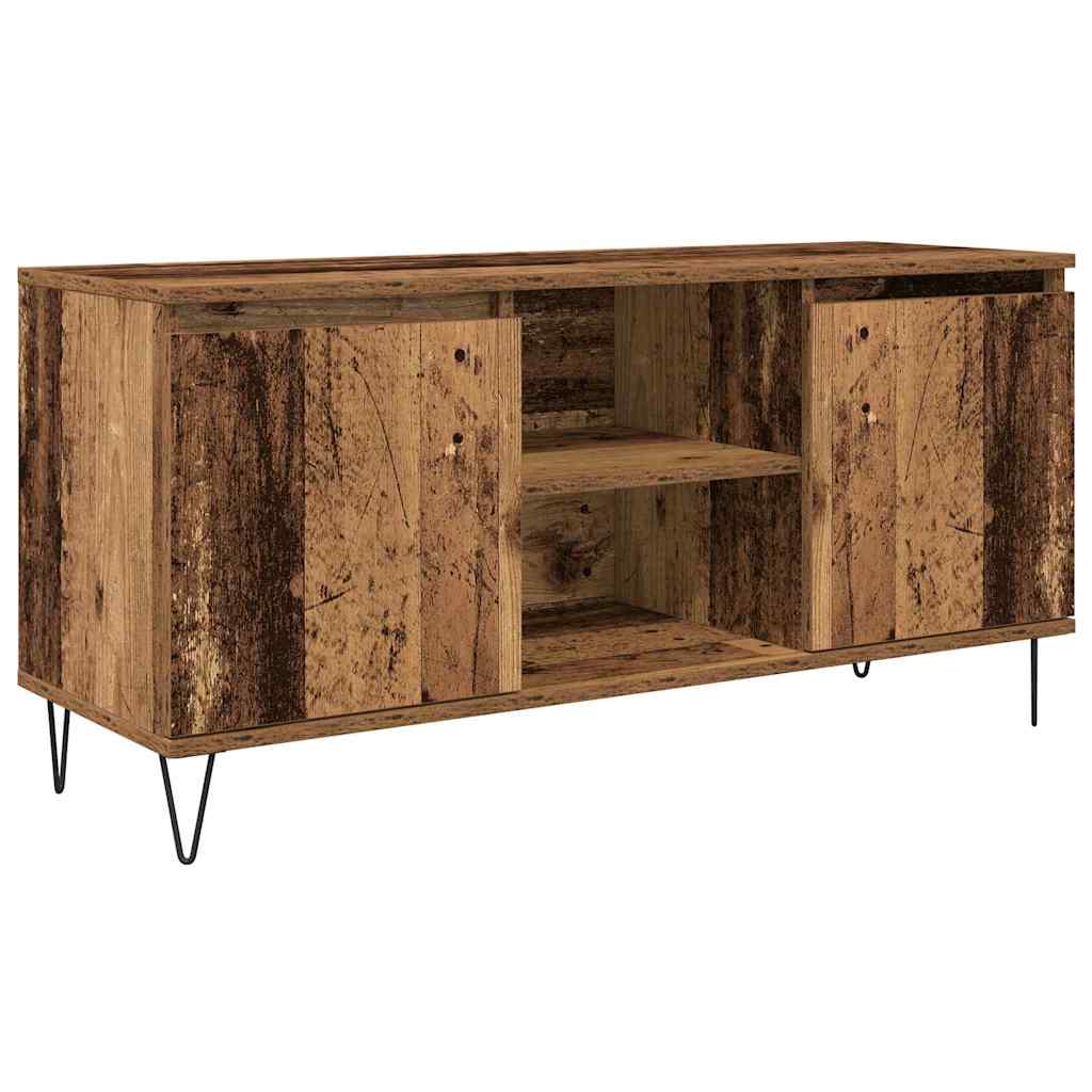 TV szekrény 104 x 35 x 50 cm Öreg fa Szerelt Fa