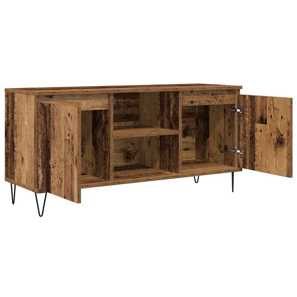 TV szekrény 104 x 35 x 50 cm Öreg fa Szerelt Fa