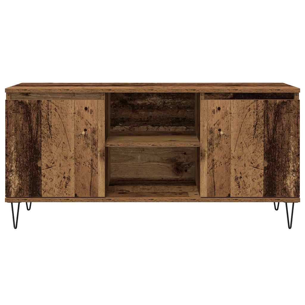 TV szekrény 104 x 35 x 50 cm Öreg fa Szerelt Fa