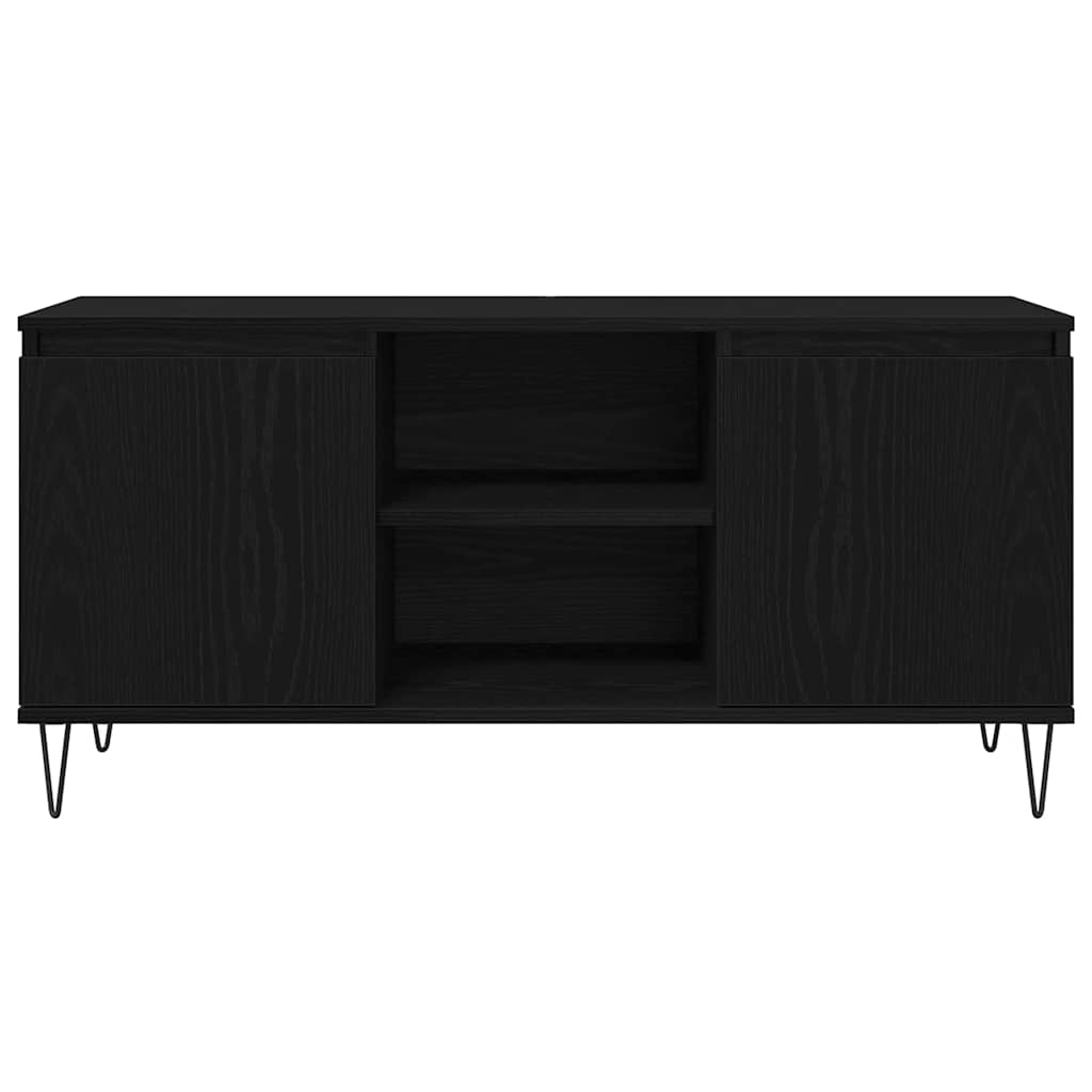 TV szekrény 104 x 35 x 50 cm Fekete tölgy Szerelt Fa