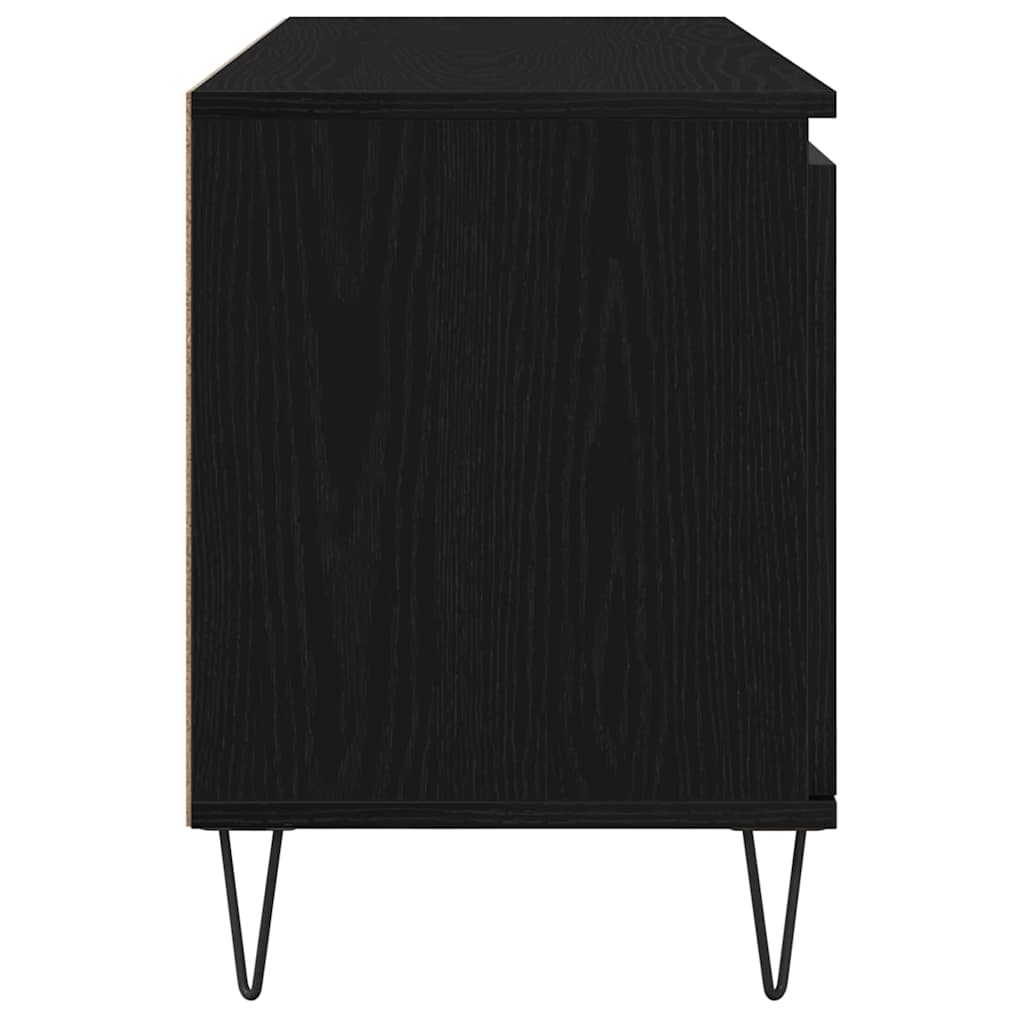 TV szekrény 104 x 35 x 50 cm Fekete tölgy Szerelt Fa