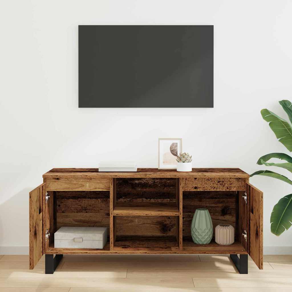 TV szekrény 104 x 35 x 50 cm Öreg fa Szerelt Fa
