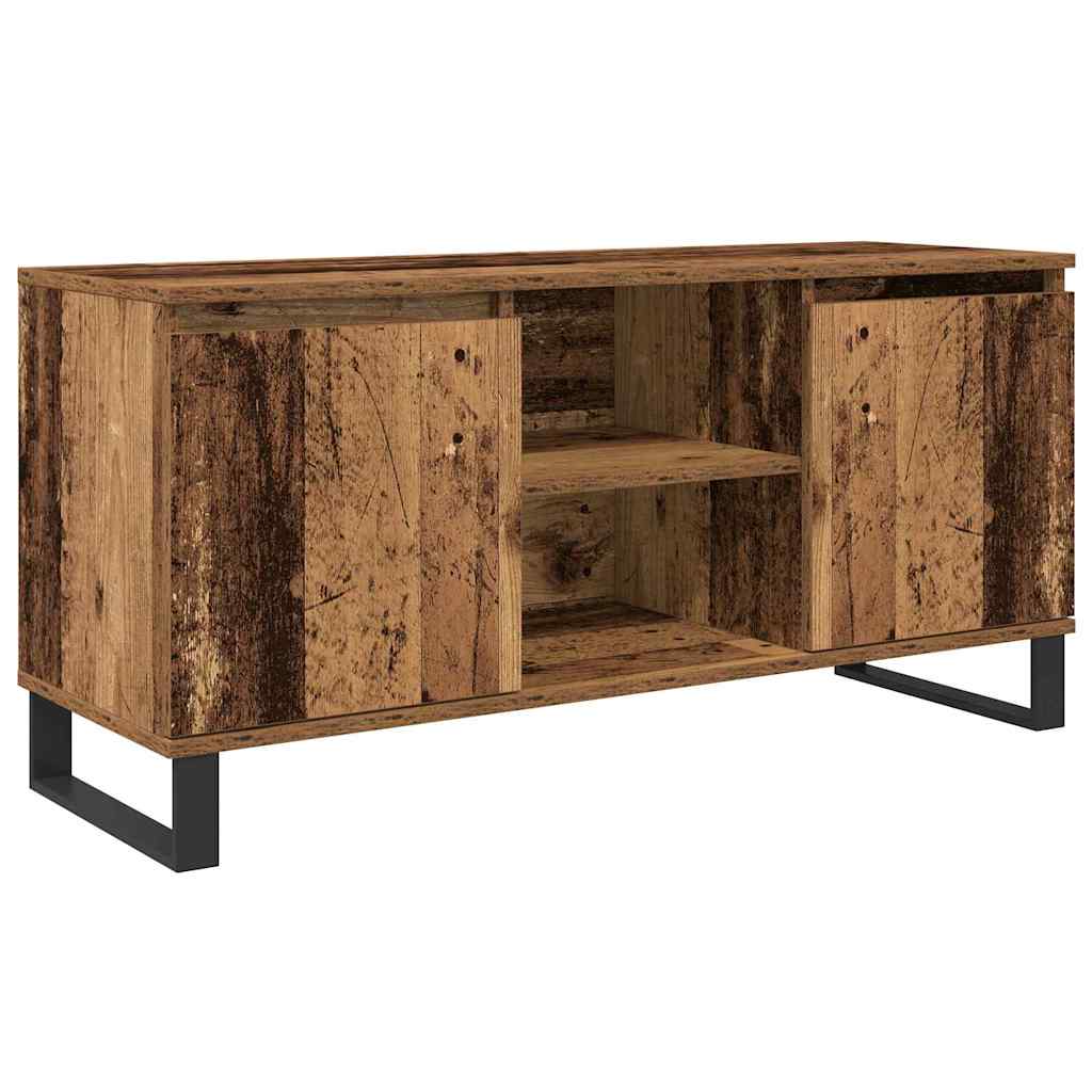 TV szekrény 104 x 35 x 50 cm Öreg fa Szerelt Fa