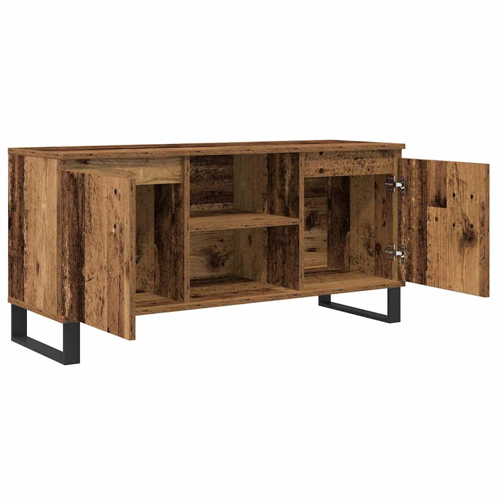 TV szekrény 104 x 35 x 50 cm Öreg fa Szerelt Fa