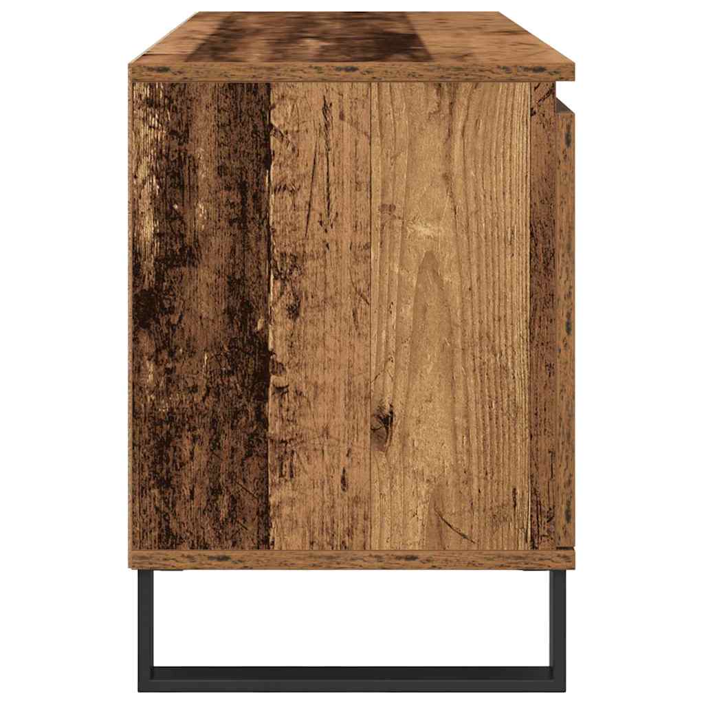 TV szekrény 104 x 35 x 50 cm Öreg fa Szerelt Fa