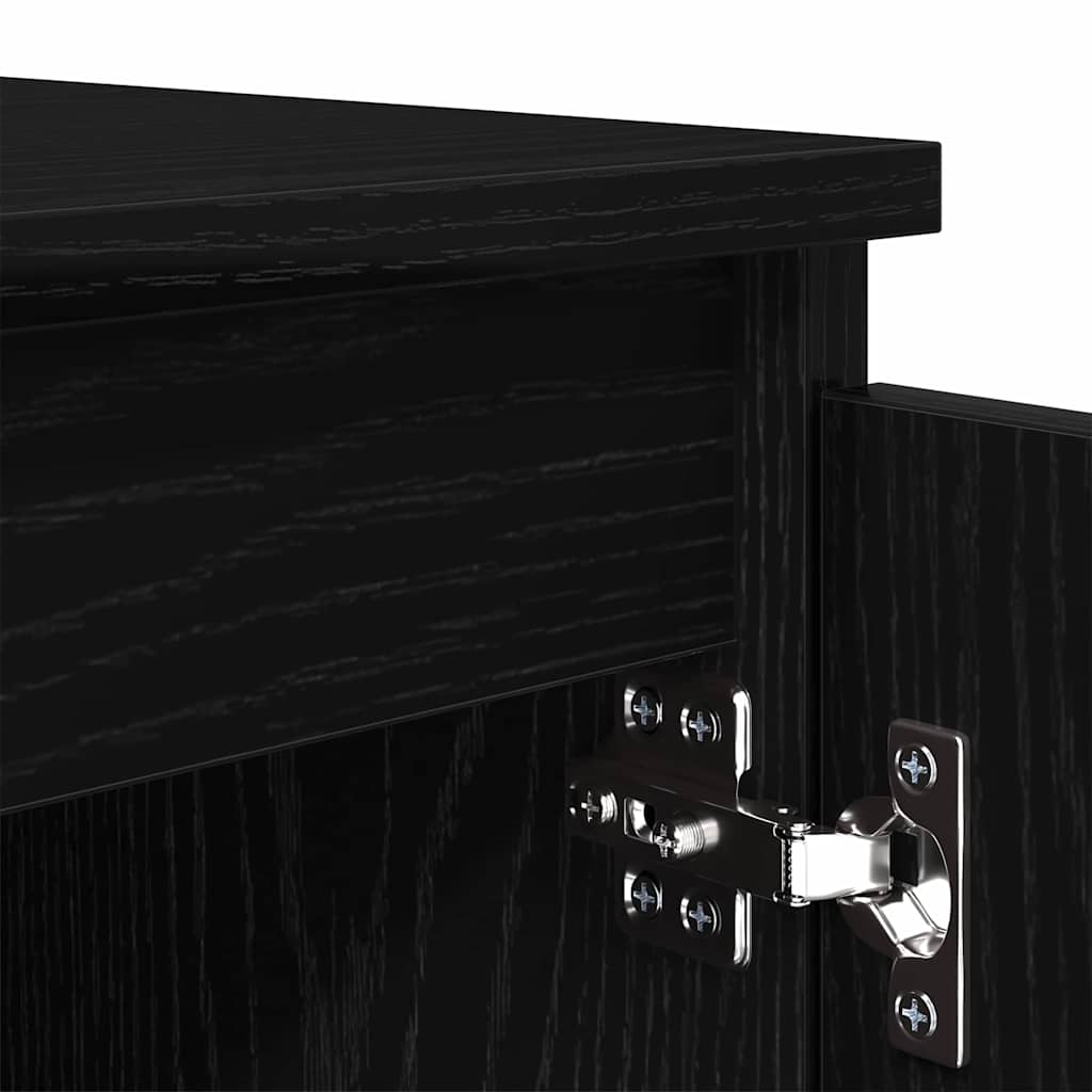 TV szekrény 104 x 35 x 50 cm Fekete tölgy Szerelt Fa