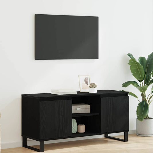 TV szekrény Fekete tölgy 104 x 35 x 50 cm Faanyag