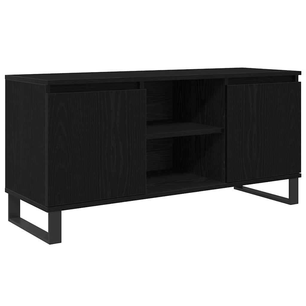 TV szekrény 104 x 35 x 50 cm Fekete tölgy Szerelt Fa