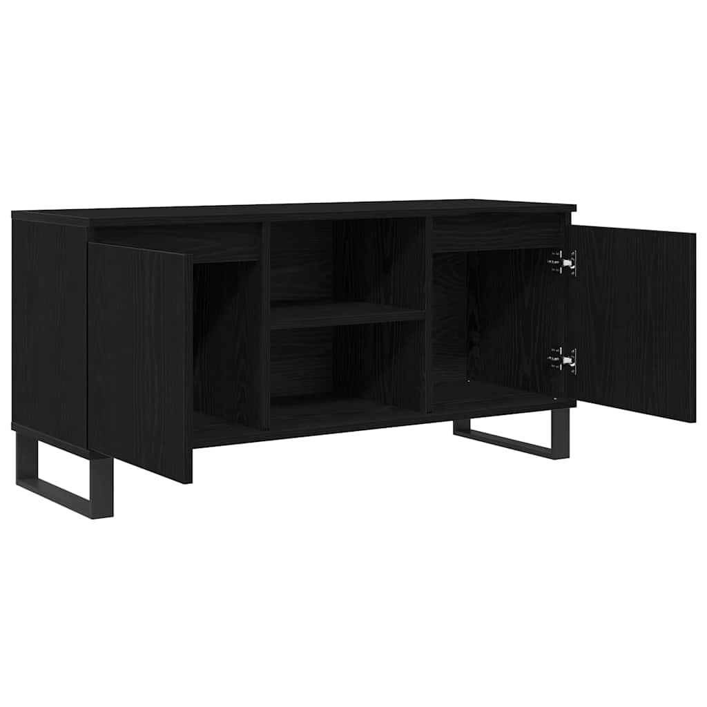 TV szekrény 104 x 35 x 50 cm Fekete tölgy Szerelt Fa