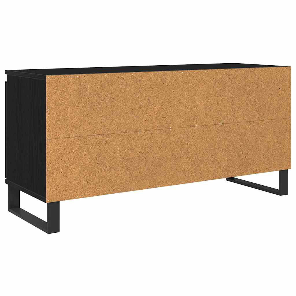 TV szekrény 104 x 35 x 50 cm Fekete tölgy Szerelt Fa