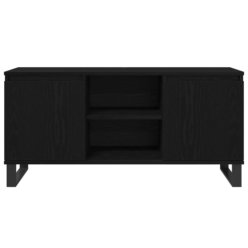 TV szekrény 104 x 35 x 50 cm Fekete tölgy Szerelt Fa