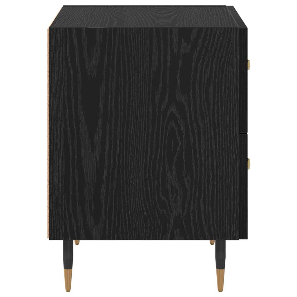 Éjjeliszekrény fiókkal Fekete tölgy 40 x 35 x 47,5 cm Faanyag
