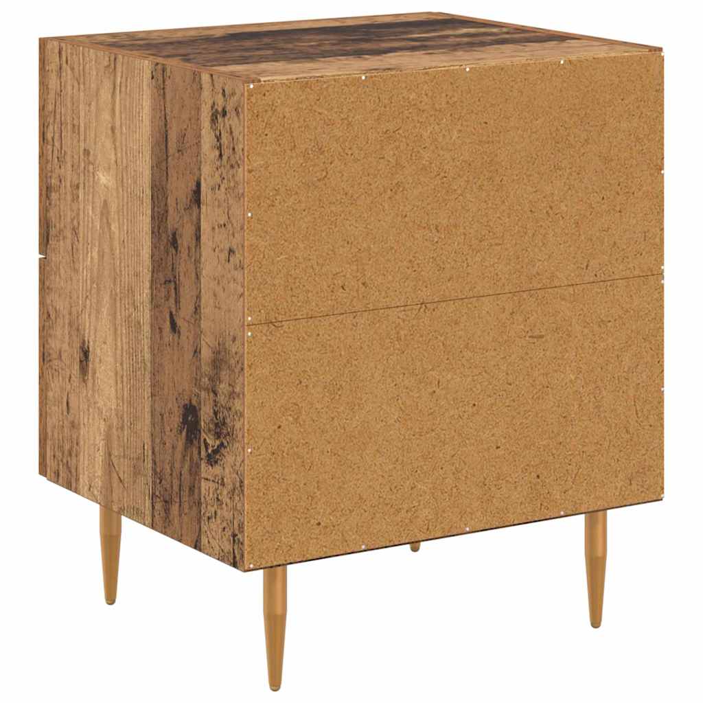 Éjjeliszekrény fiókkal 2 pcs Öreg fa 40 x 35 x 47,5 cm Faanyag