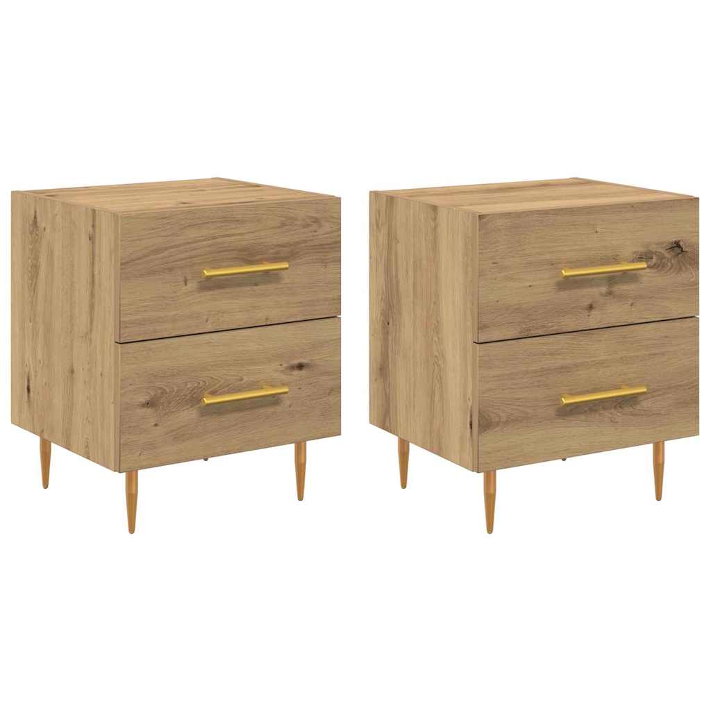 Éjjeliszekrény 2 db Artisan tölgy 40 x 35 x 47,5 cm Szerelt Fa
