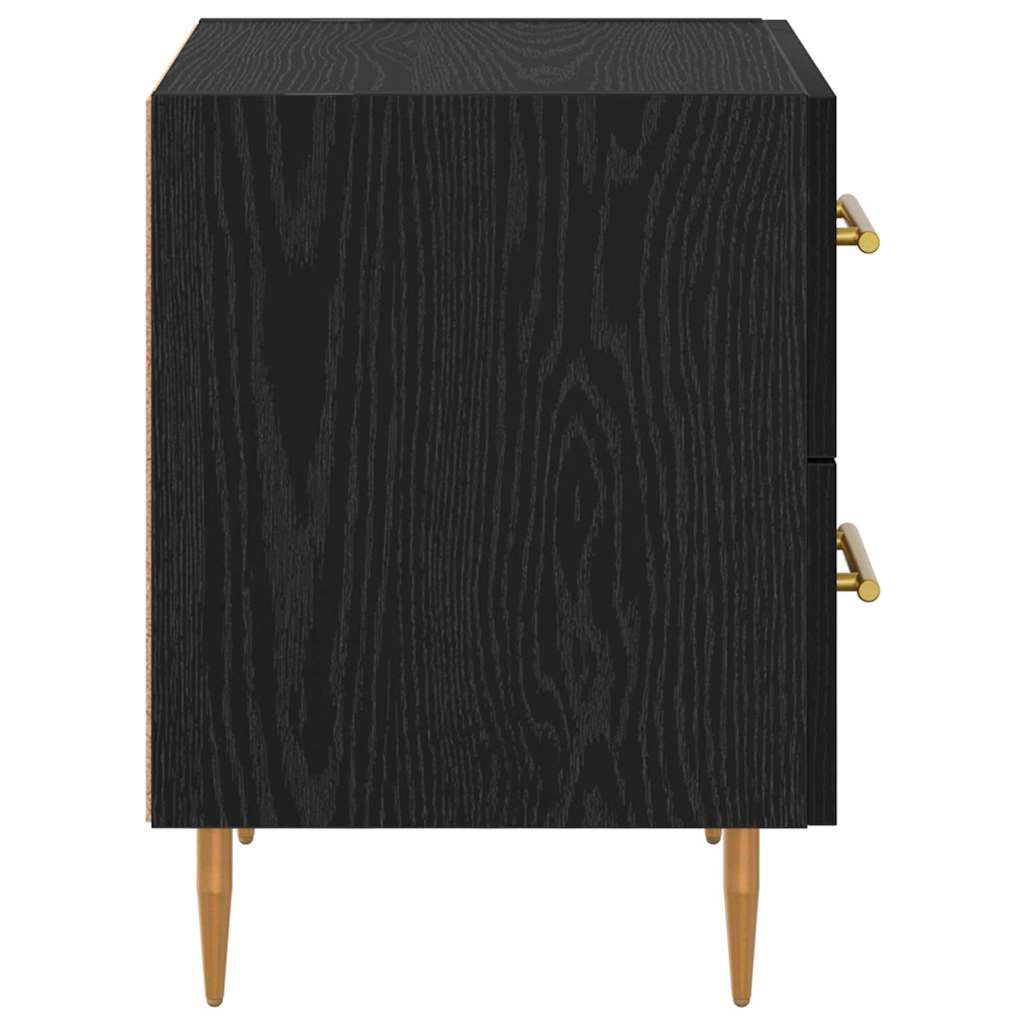 Éjjeliszekrény Fekete tölgy 40 x 35 x 47,5 cm Szerelt Fa
